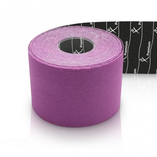 Tapeband von Gatapex PREMIUM Kinesiology Tape 5mx5cm purpur 40 % dicker